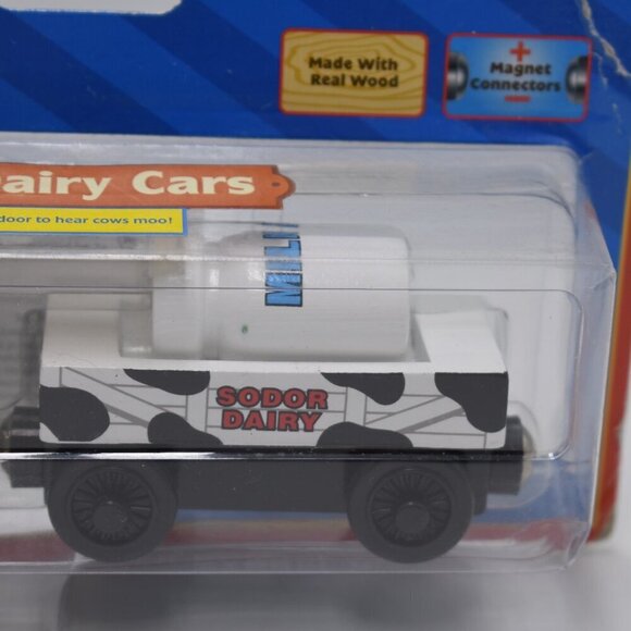 Sodor Dairy Cow Car Milk Barrel Thomas & Friends Wooden Railway Learning Curve - Picture 5 of 14